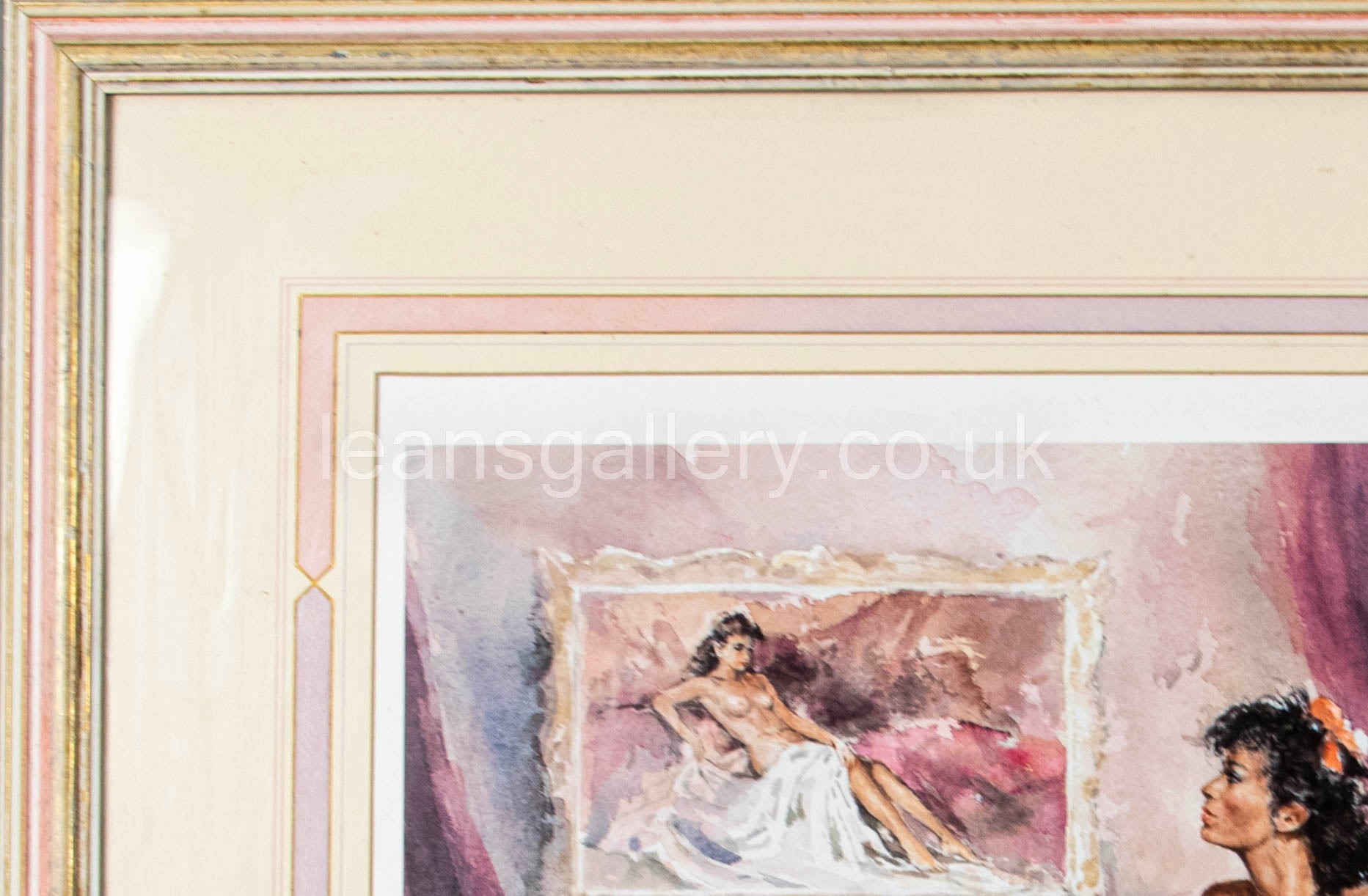 Nude picture study glazed and framed
