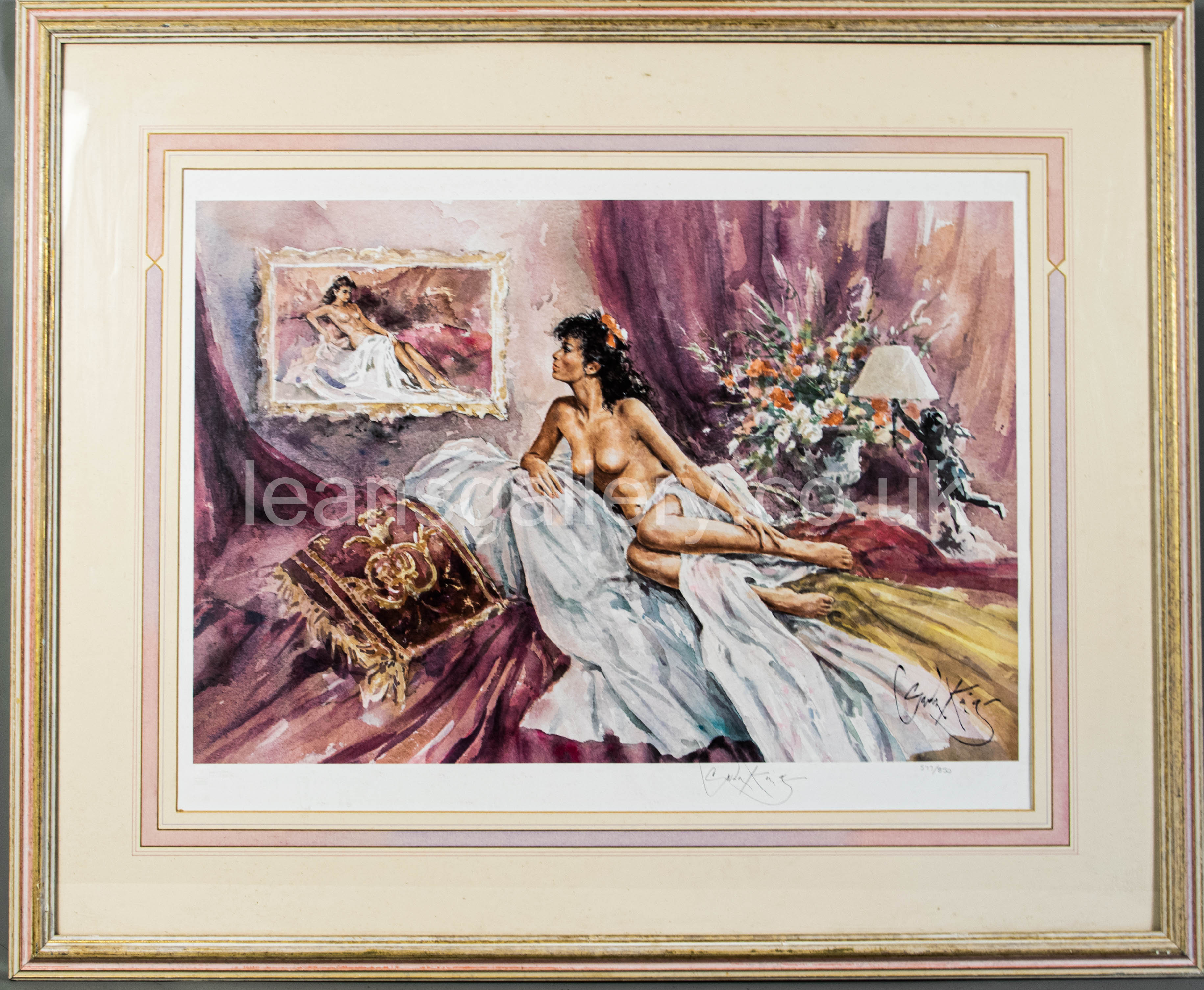 Nude picture study glazed and framed