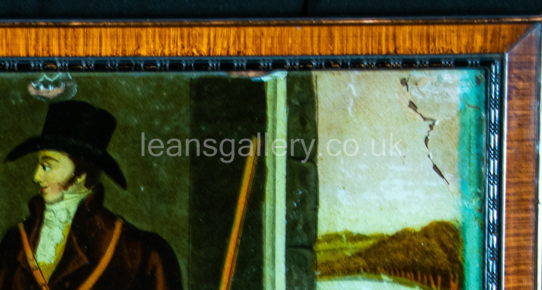 Reverse Glass painting, The Affectionate Wife, 1808