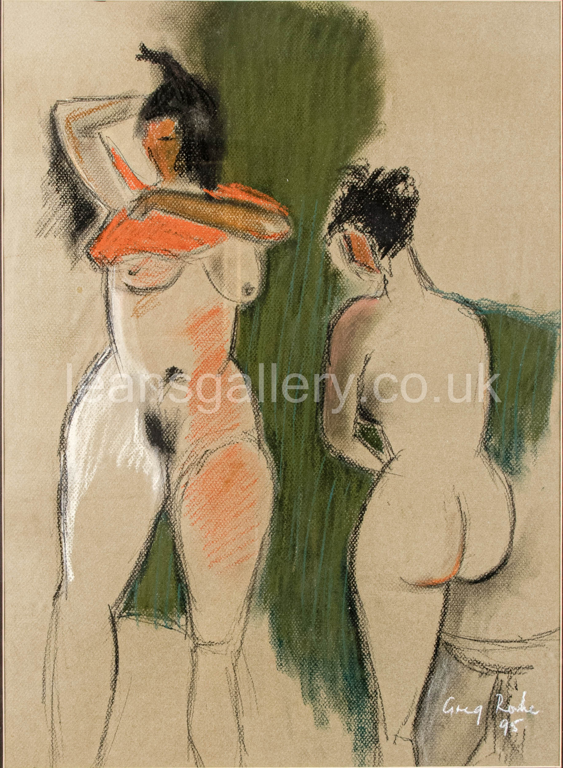 Nude Pastel study by Greg Roche