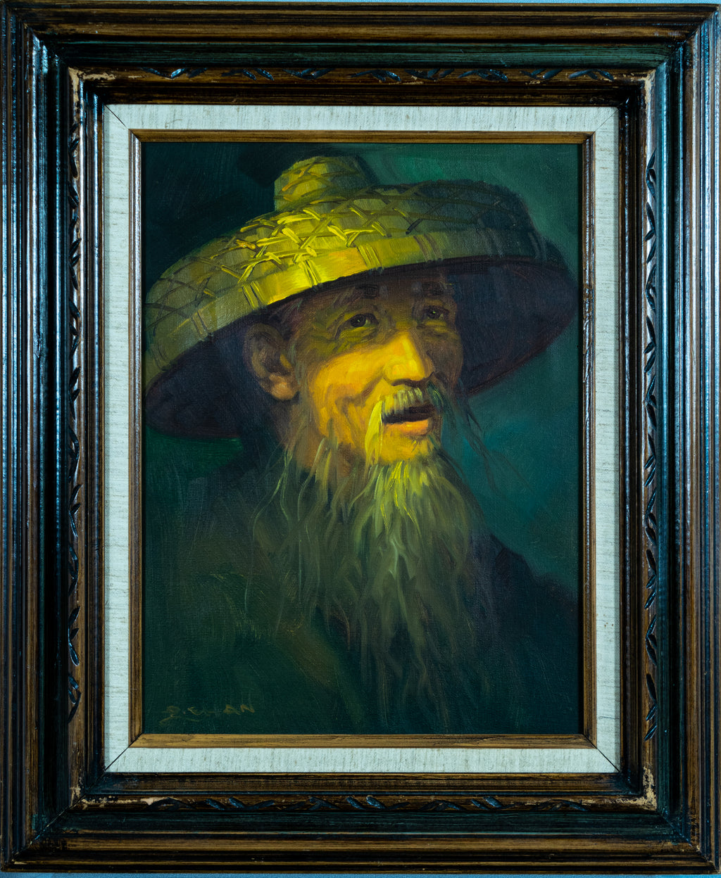 Oil Painting, Elderly gentleman, Chinese