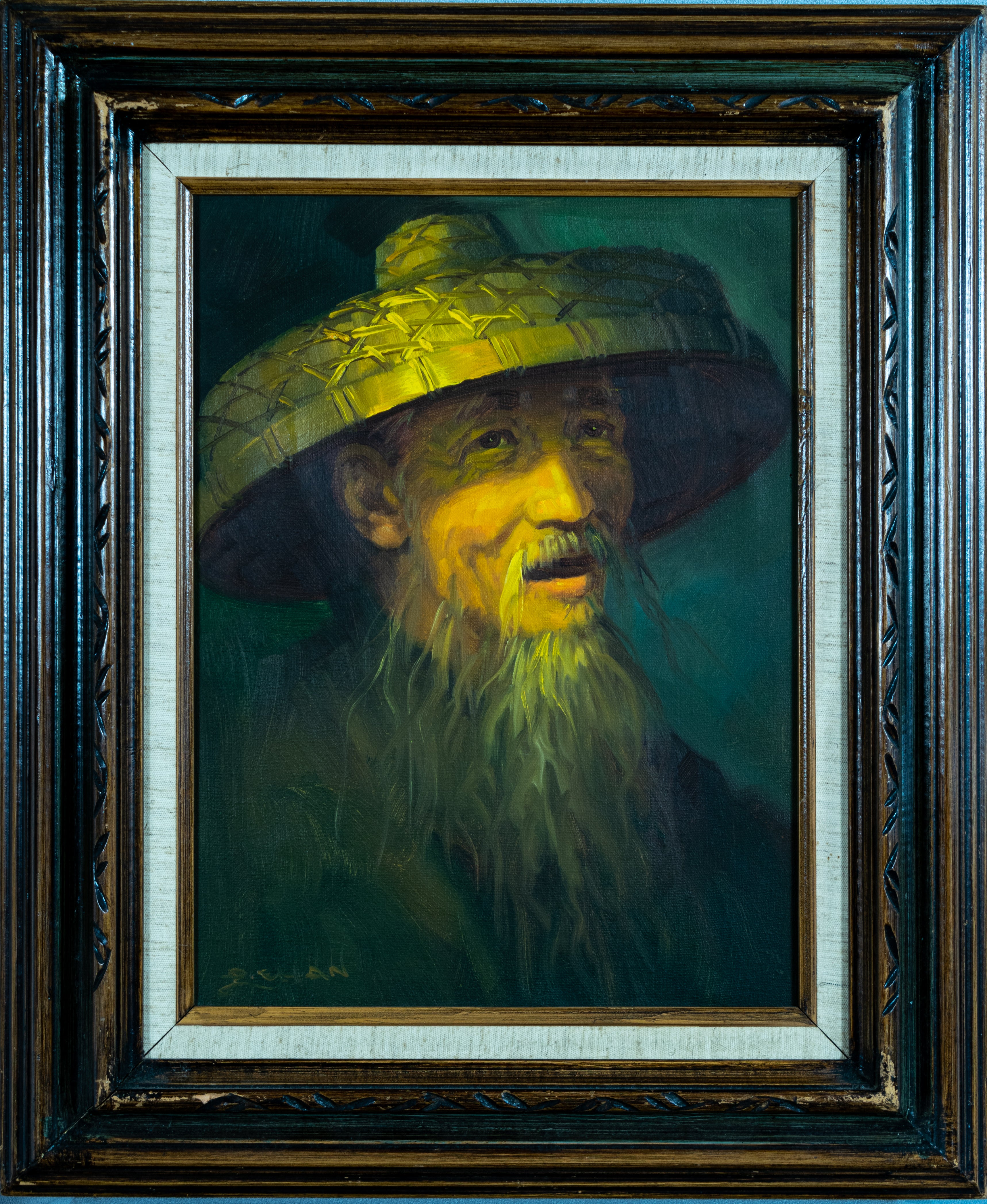 Oil Painting, Elderly gentleman, Chinese