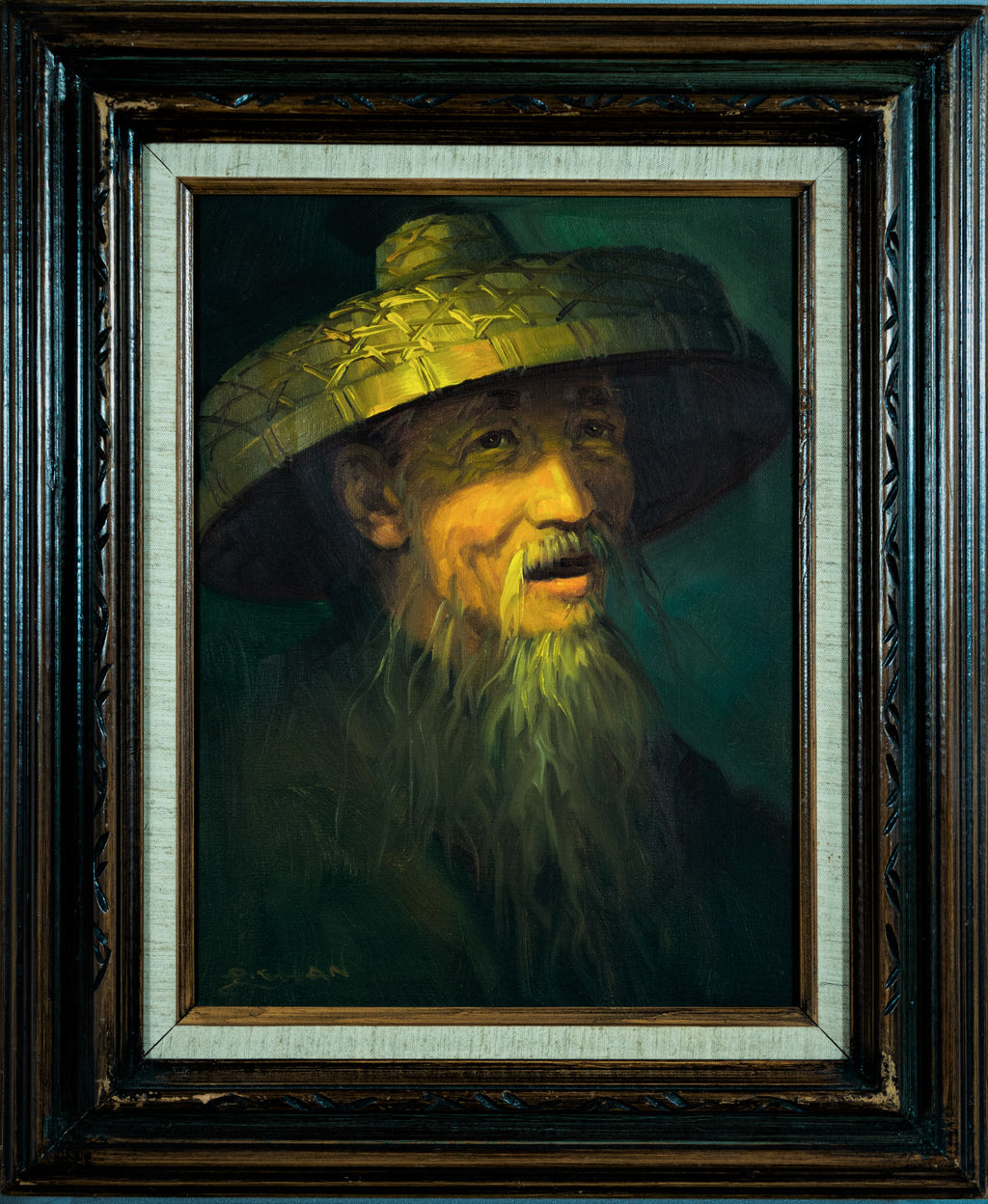Oil Painting, Elderly gentleman, Chinese