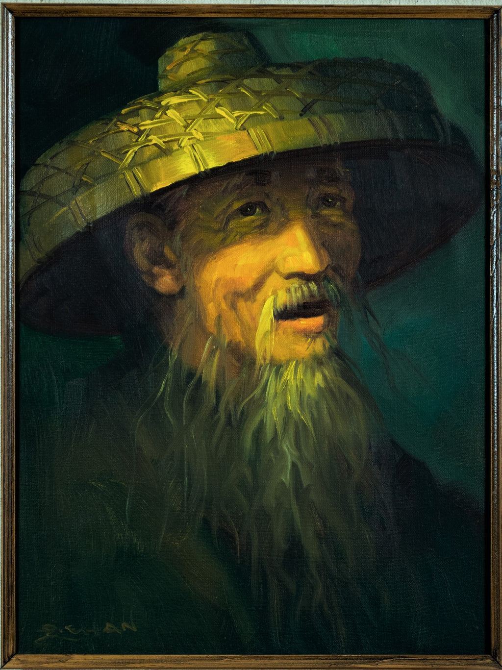 Oil Painting, Elderly gentleman, Chinese