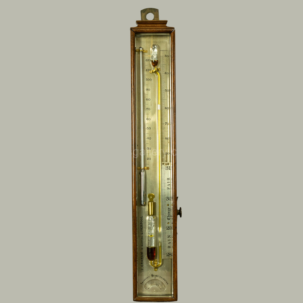 Antique, Victorian Rosewood Sympiesometer, J. Graham, Liverpool, Stunning Scientific Instrument