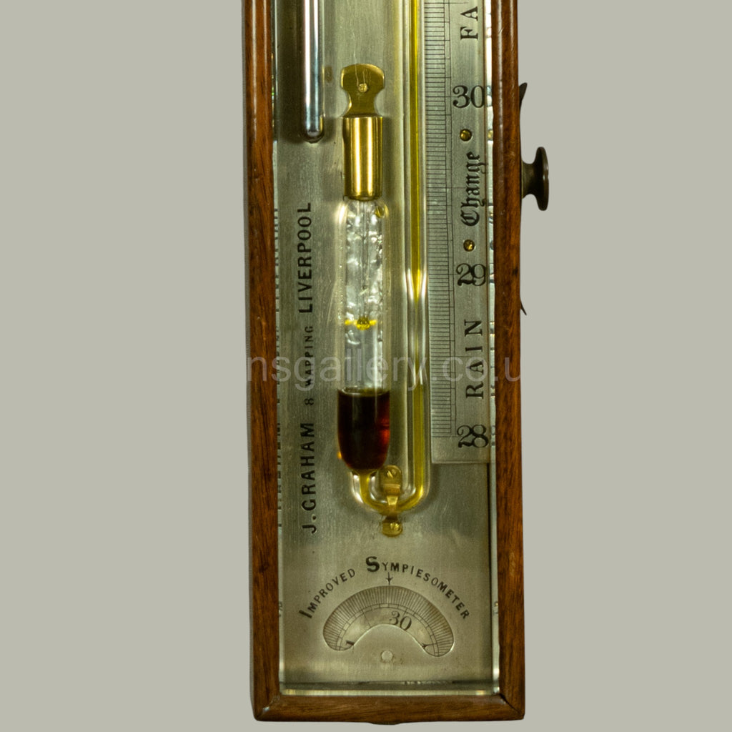 Antique, Victorian Rosewood Sympiesometer, J. Graham, Liverpool, Stunning Scientific Instrument