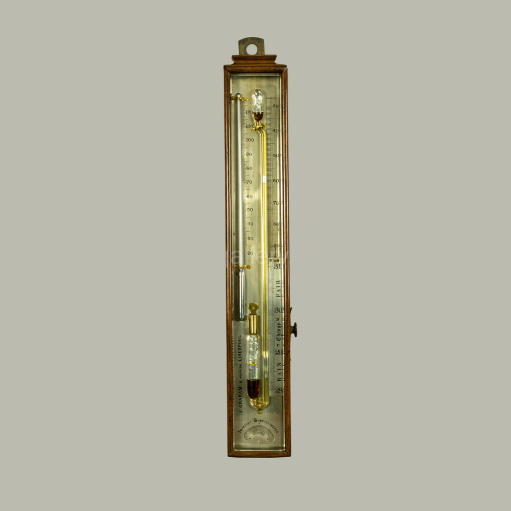 Antique, Victorian Rosewood Sympiesometer, J. Graham, Liverpool, Stunning Scientific Instrument