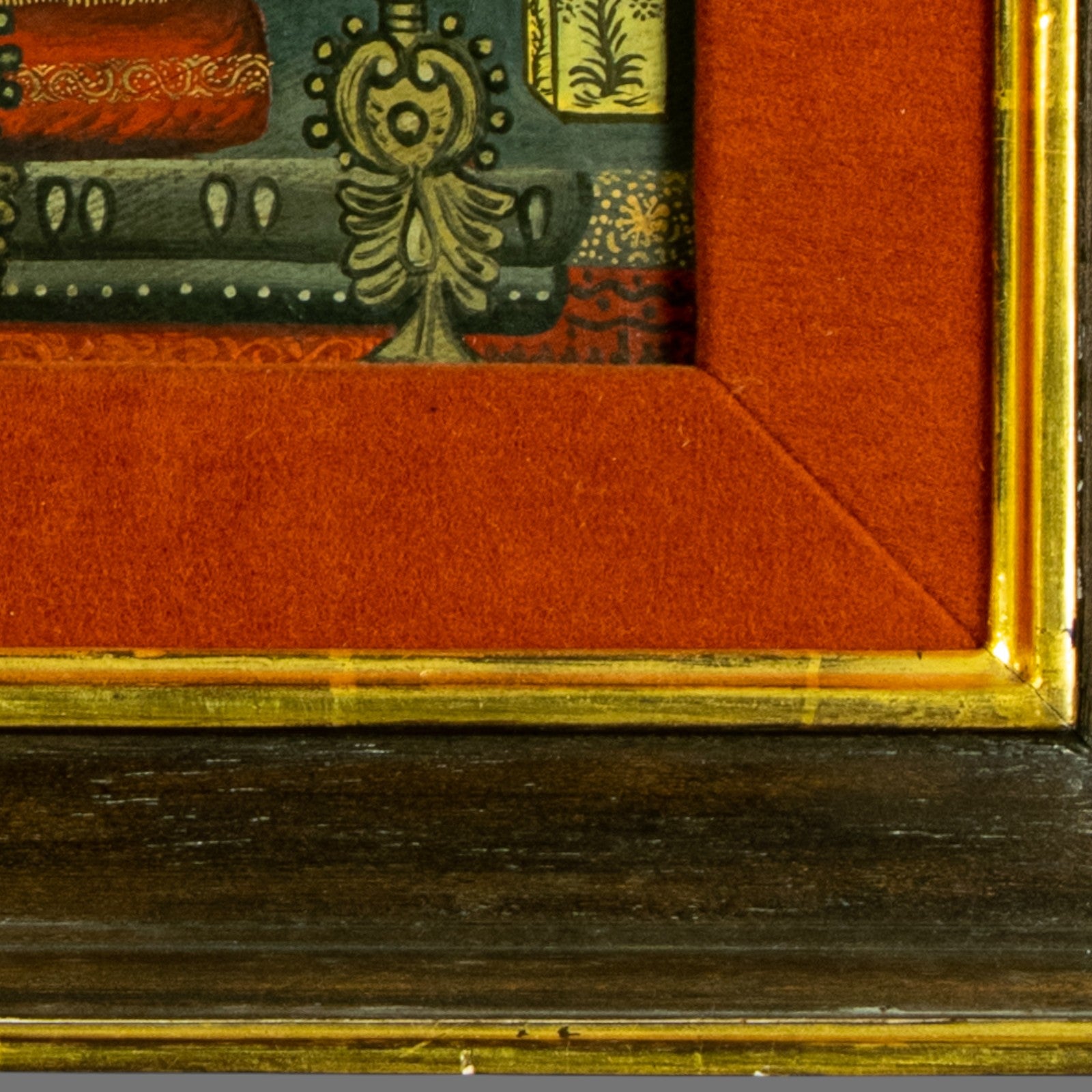 Antique Cuzco Oil painting, Infant Jesus, 19th Century late, Framed