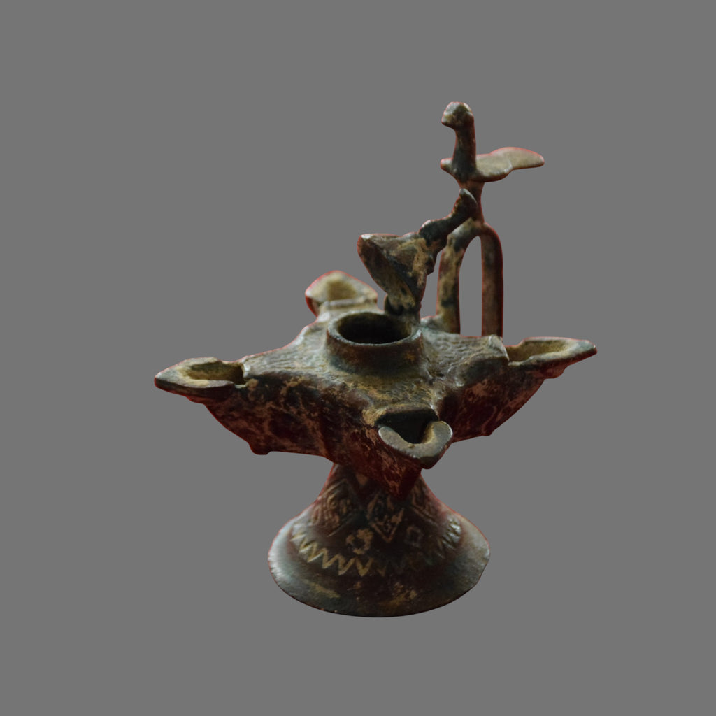 Islamic Lamp, Persian, Bronze, 14th C