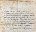 MANUSCRIPT, RARE 18TH CENTURY ROYAL, CHARLES, Prince of LORRAINE AUTOGRAPH LETTER, WITH SWEDISH ROYAL PROVENANCE