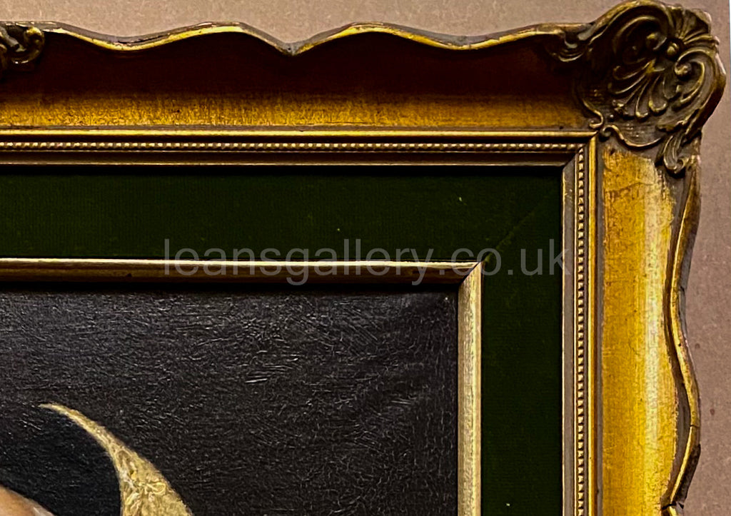 Rabbi, Religious: Mid century oil painting of A devout Rabbi, Gilt framed, Continental