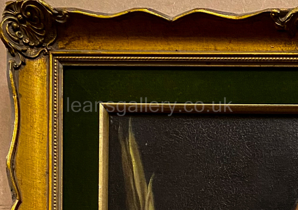 Rabbi, Religious: Mid century oil painting of A devout Rabbi, Gilt framed, Continental