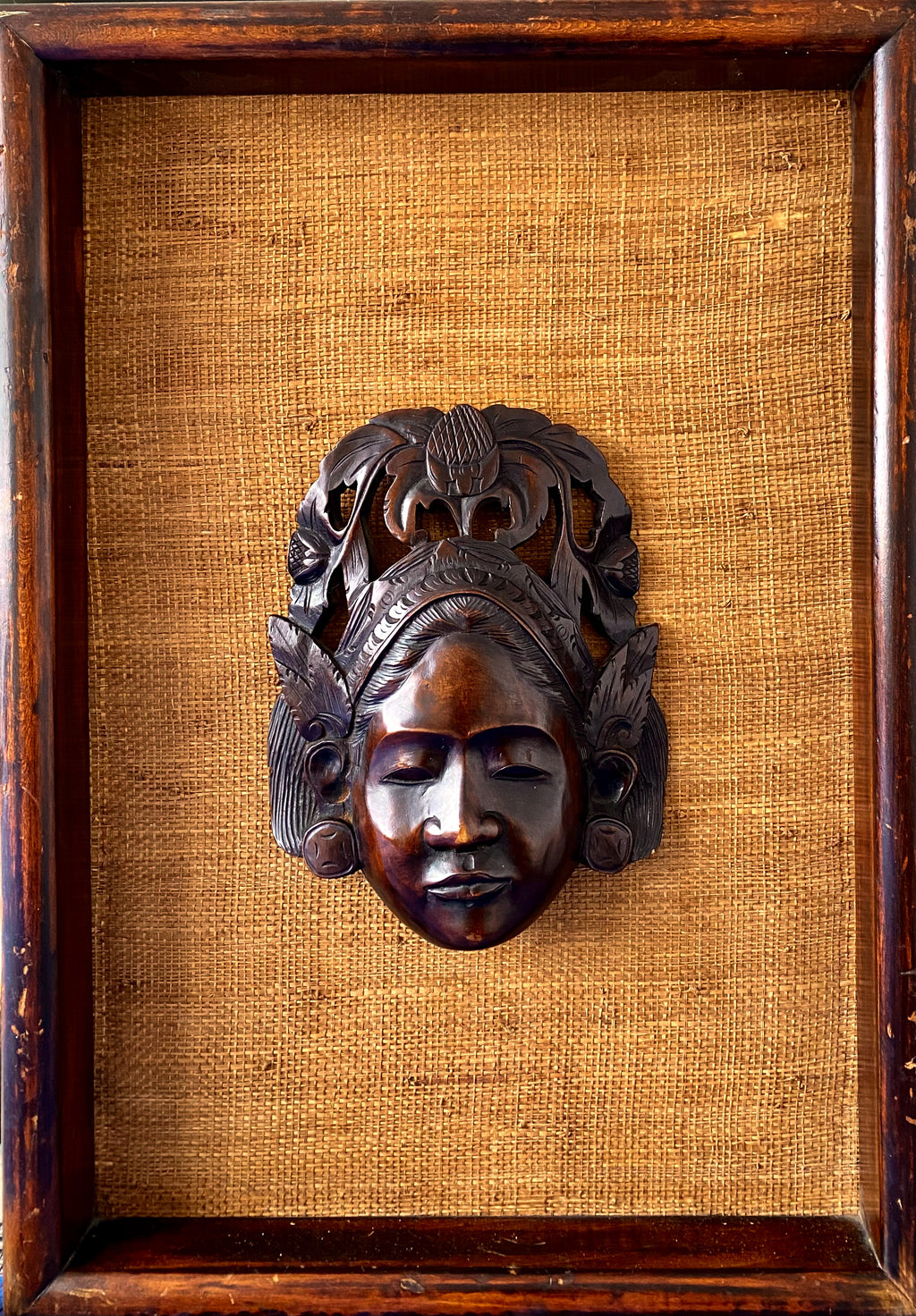 Indonesian, Vintage, Mask, Hardwood