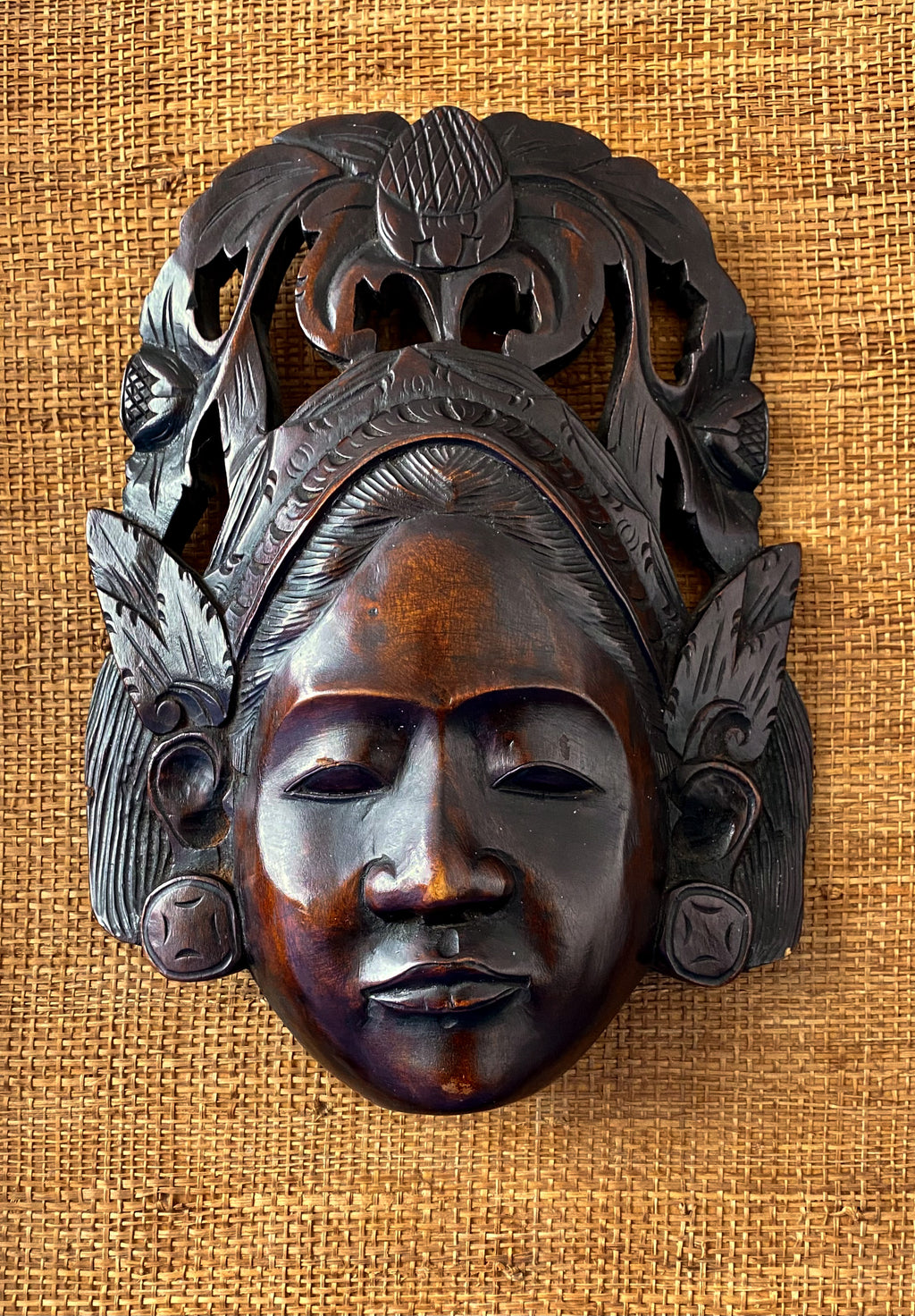 Indonesian, Vintage, Mask, Hardwood
