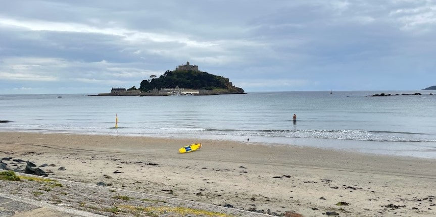 Oil Painting, ˜St Michael™s Mount, Cornwall™, Vintage, Oval, Gilt framed on board