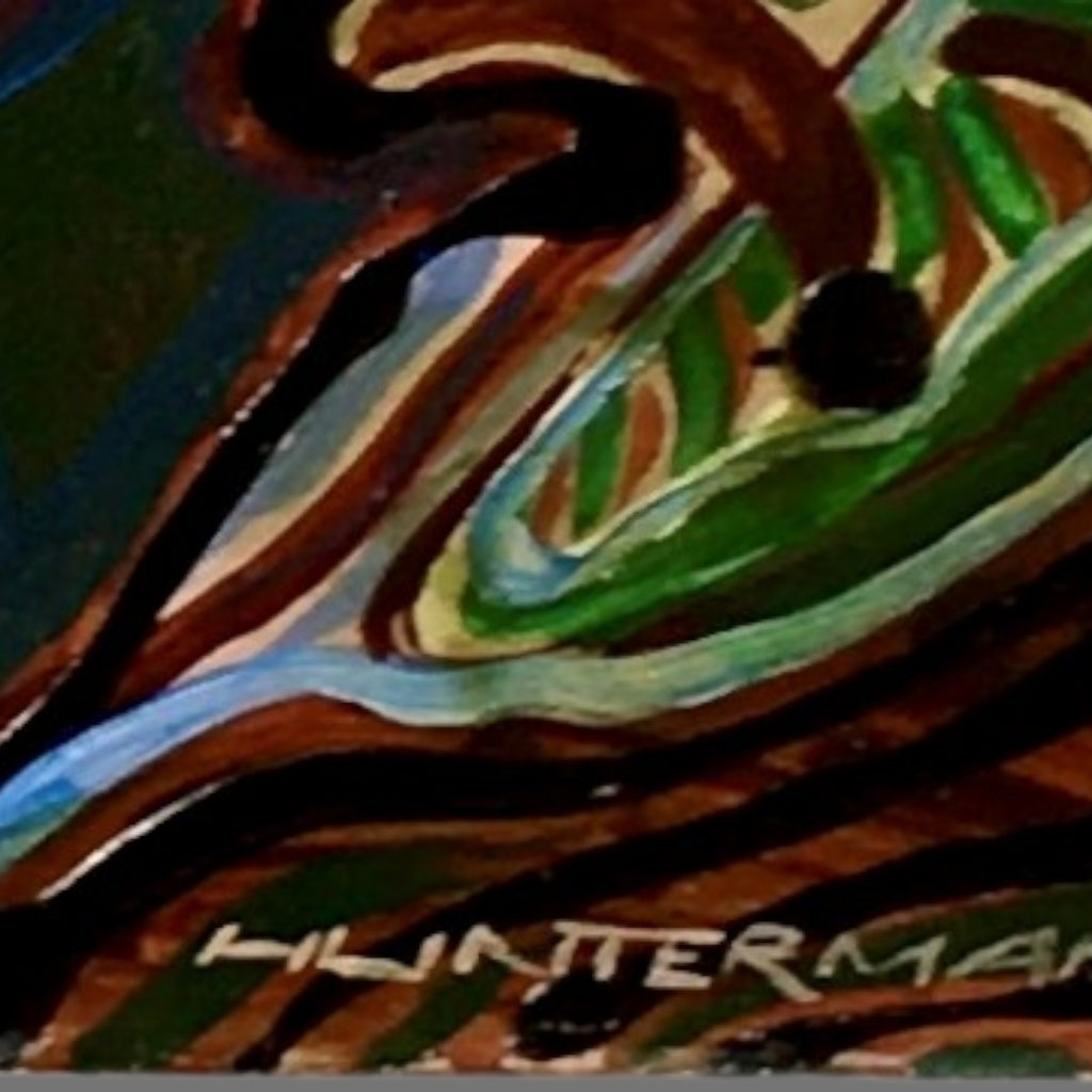 Contemporary Painting Oil/Acrylic on board, 'Dodo' signed, Spate Huntermann