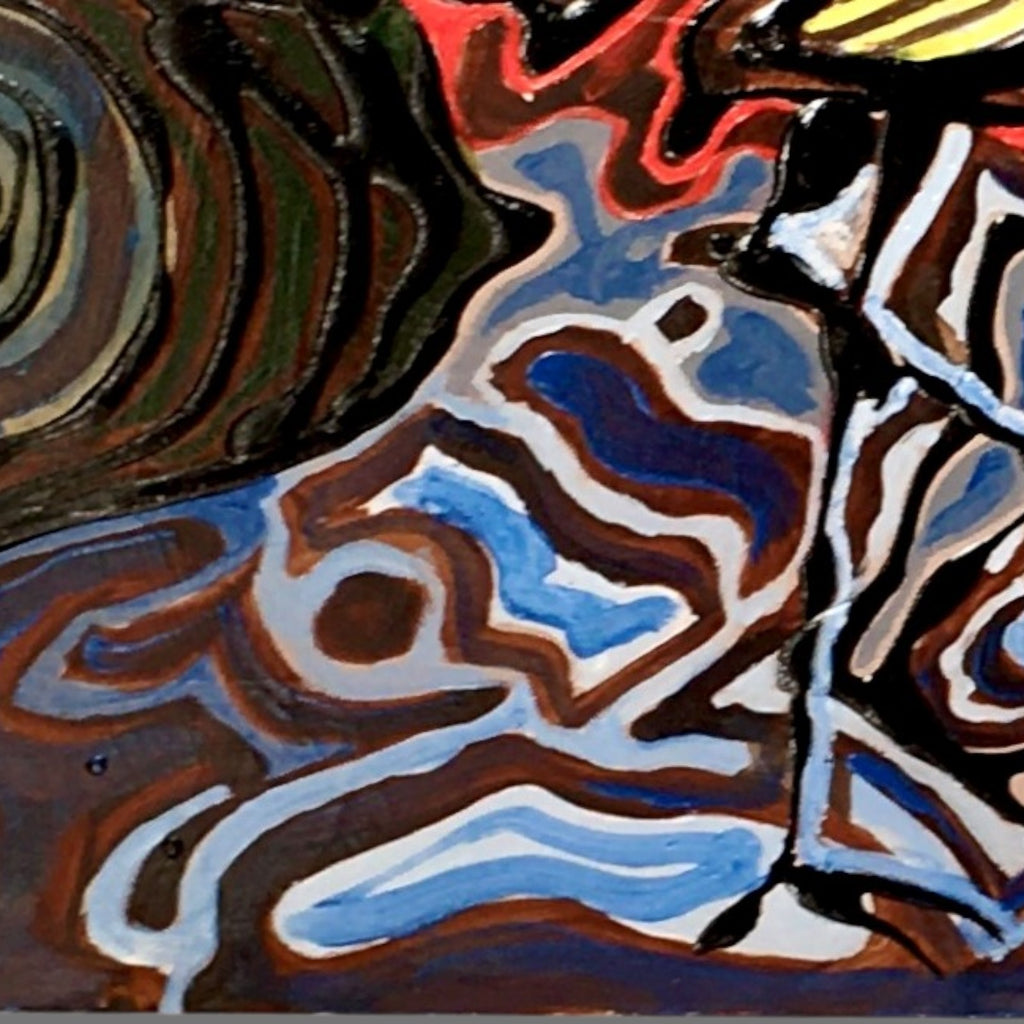 Contemporary Painting Oil/Acrylic on board, 'Dodo' signed, Spate Huntermann