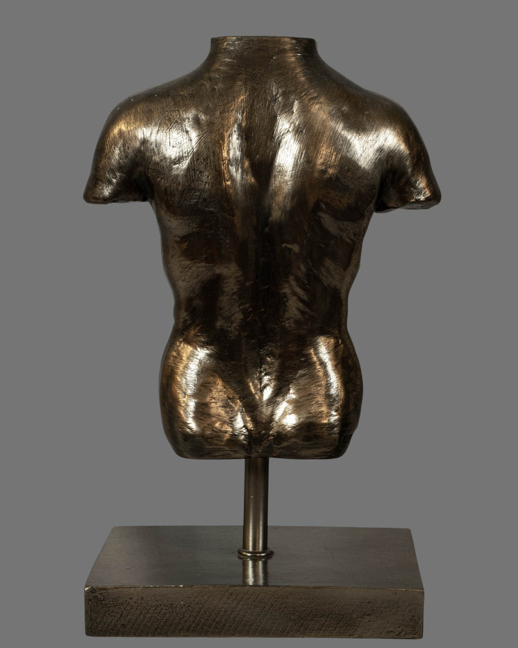 Male Torso, Bronzed/Silvered,  antique style, contemporary, on base