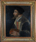 Oil Painting, Jan Hus, RARE 18th-Century,  Courageous Reformer of Christian Religion