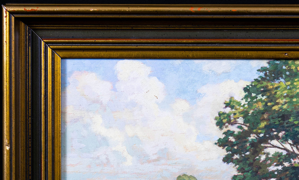 Oil painting, Ponies in the Shade, signed Macklark, Antique