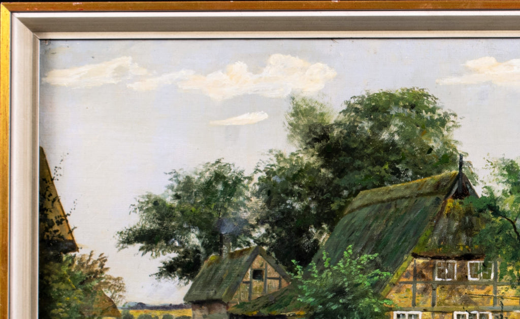 Antique Oil Painting wine cellar