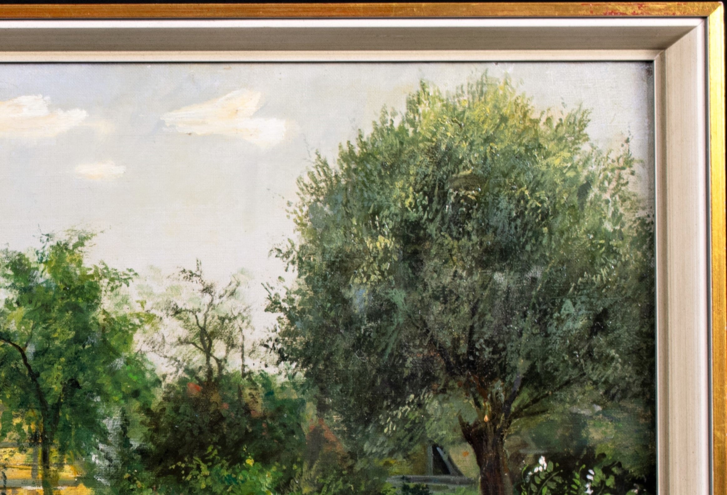 Antique Oil Painting wine cellar
