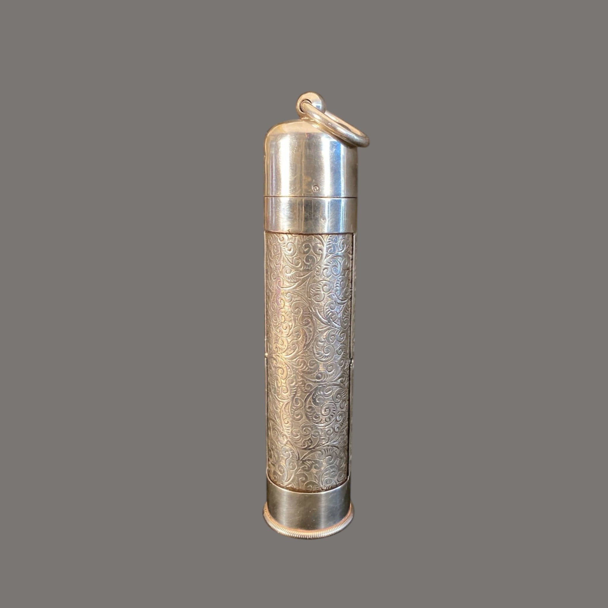 Thermometer, Antique, Silver, Rare, Pocket size