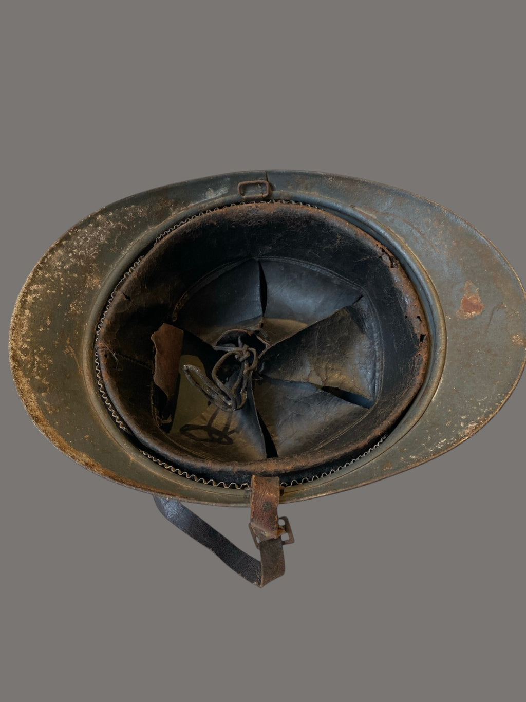 Helmet, WWI, French M1915, Adrian Engineers, RF Badge, Original Steel