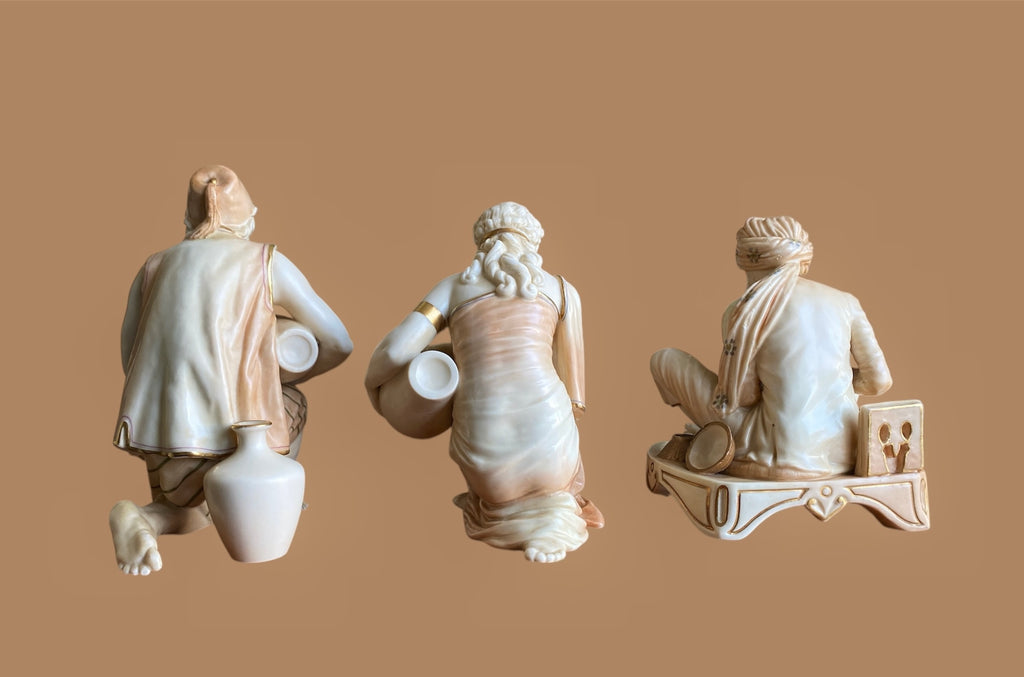 Antique Royal Worcester Set of 3 Figures