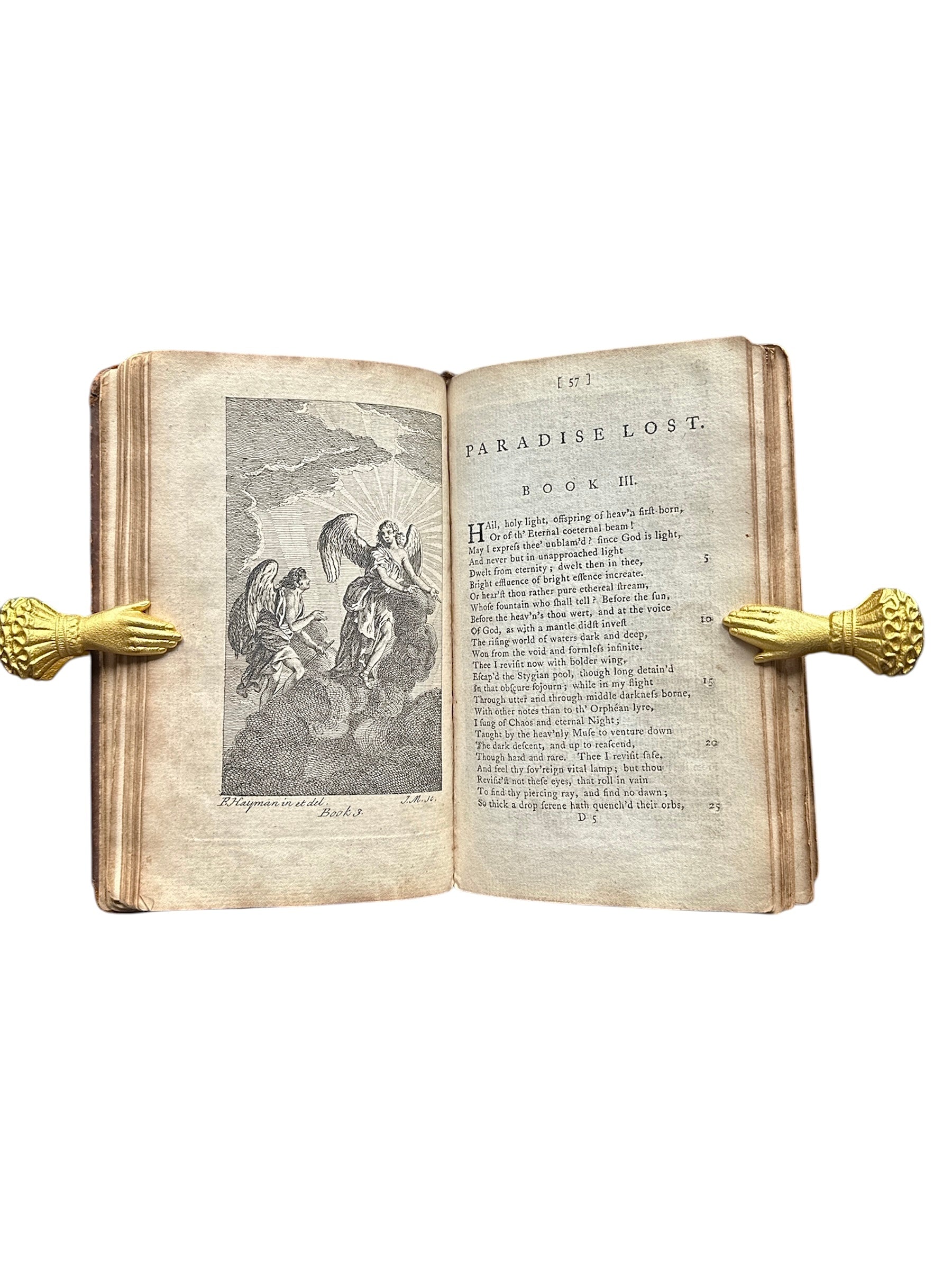 Rare 1770 Edition of JohnMilton's "PARADISE LOST" Illustrated by E HAYMAN