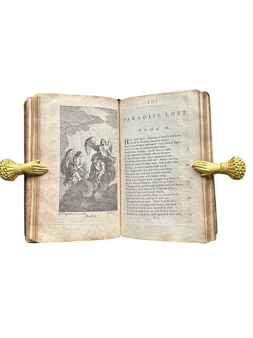 Rare 1770 Edition of JohnMilton's "PARADISE LOST" Illustrated by E HAYMAN