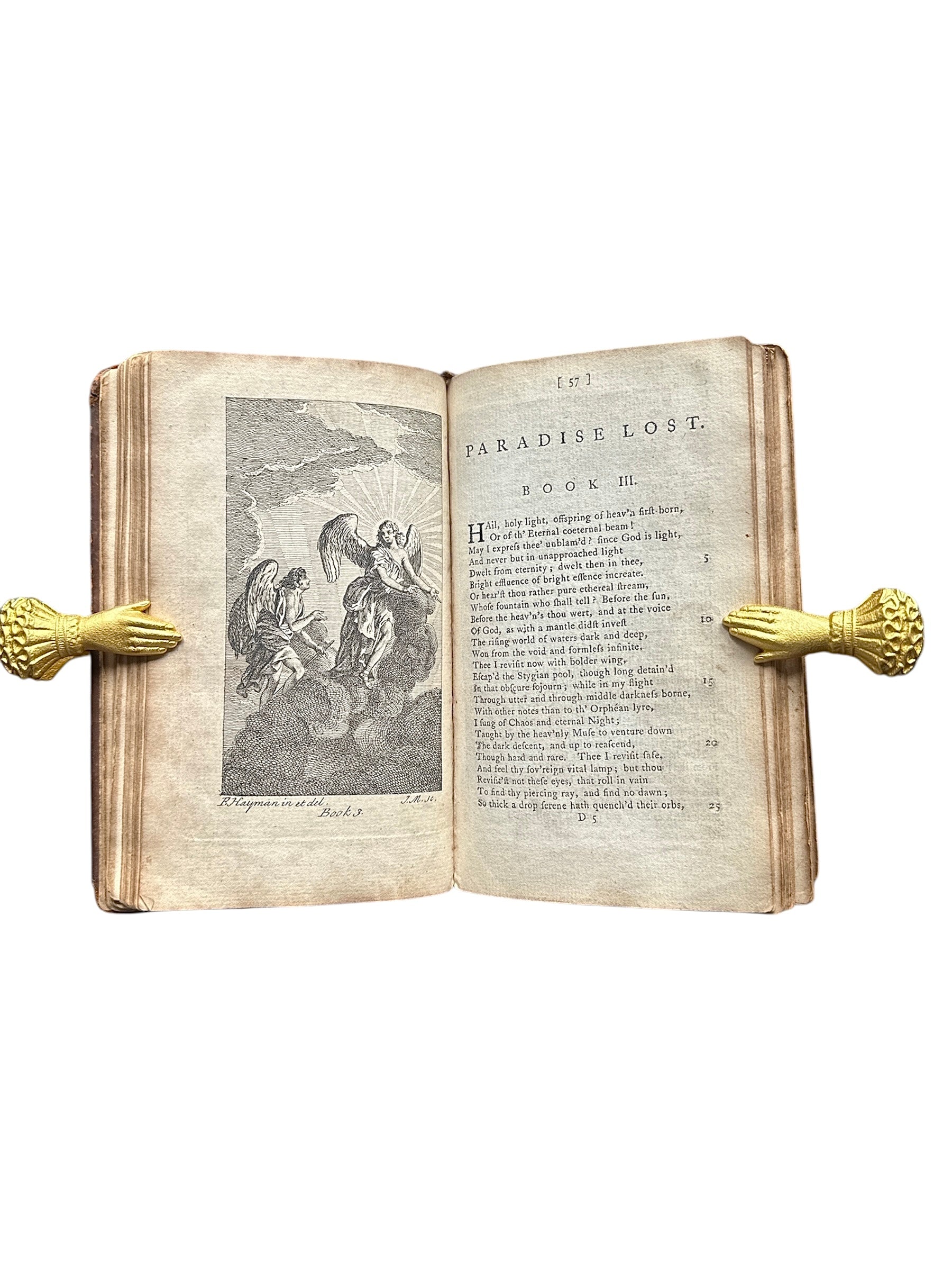 Rare 1770 Edition of JohnMilton's "PARADISE LOST" Illustrated by E HAYMAN