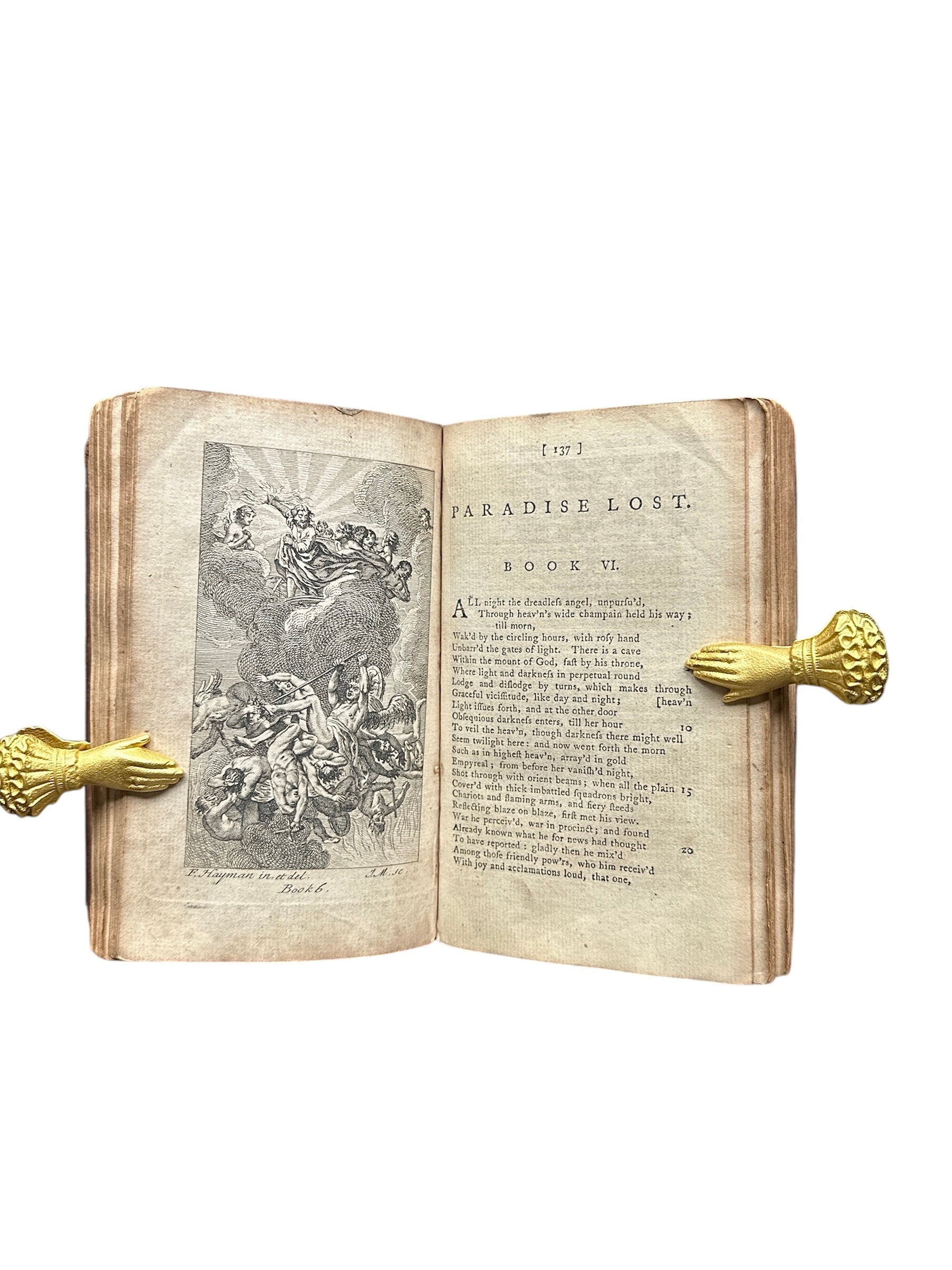 Rare 1770 Edition of JohnMilton's "PARADISE LOST" Illustrated by E HAYMAN