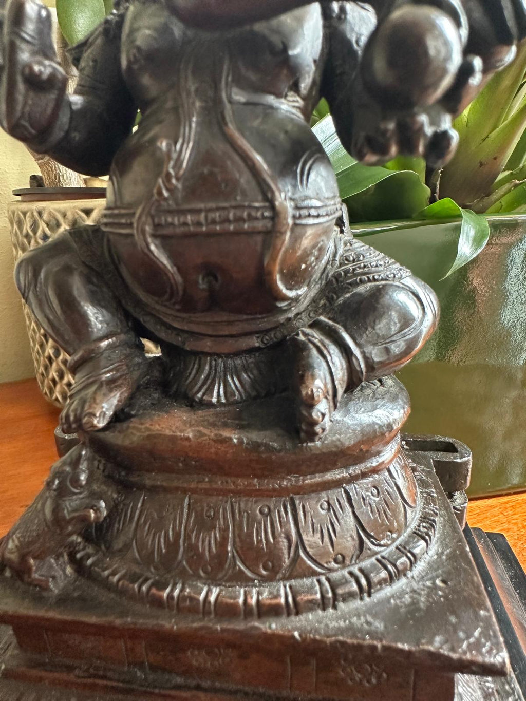 Antique, 19th-century, South Indian Bronze, Lord Ganesh