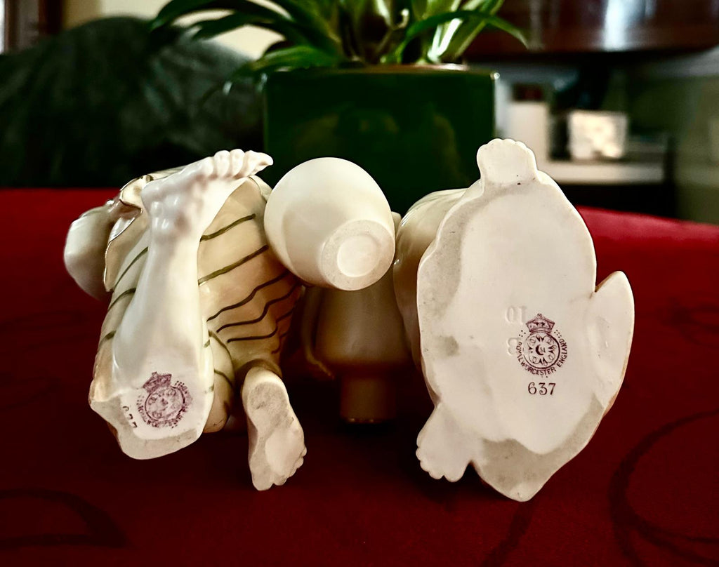 Antique Royal Worcester Set of 3 Figures