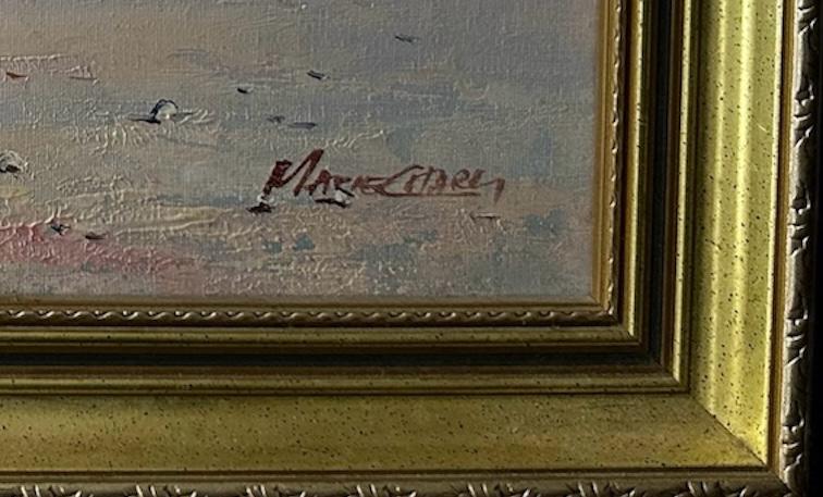 Woman on the Shore, Original Oil on Canvas, Marie Charlot, Contemporary
