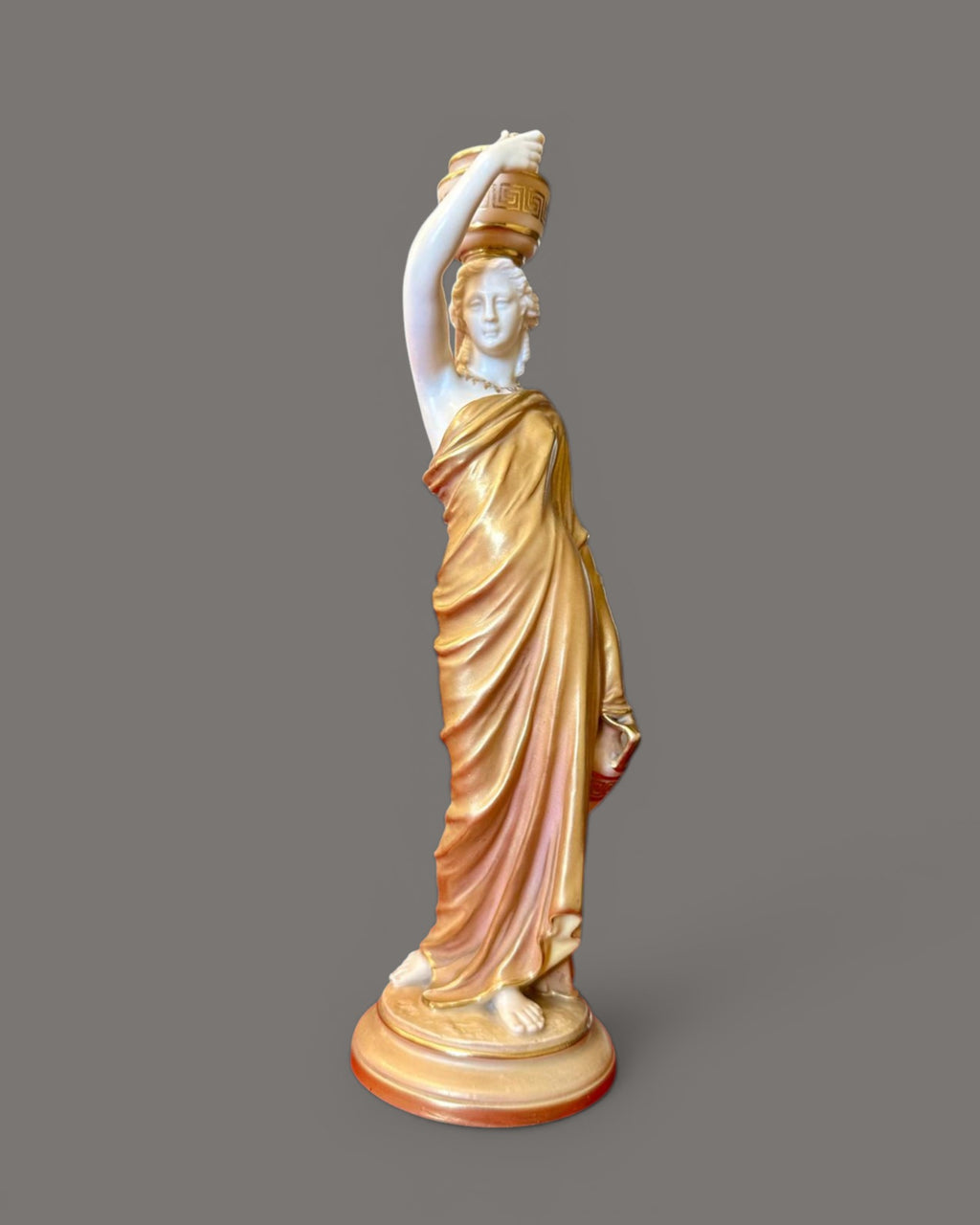Royal Worcester, Porcelain Maiden, Classical Woman with Pot & Jug