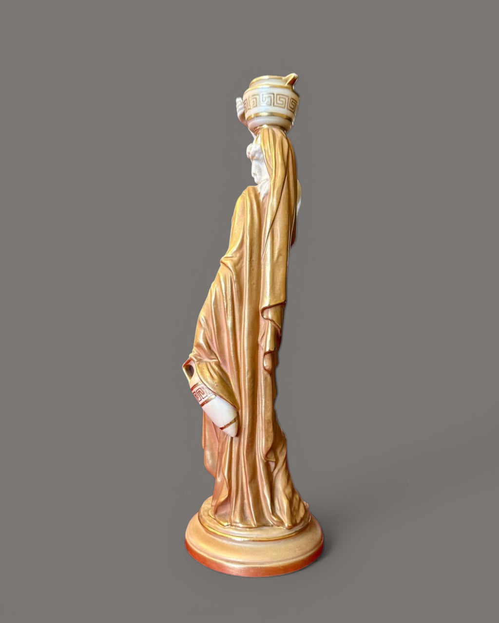 Royal Worcester, Porcelain Maiden, Classical Woman with Pot & Jug