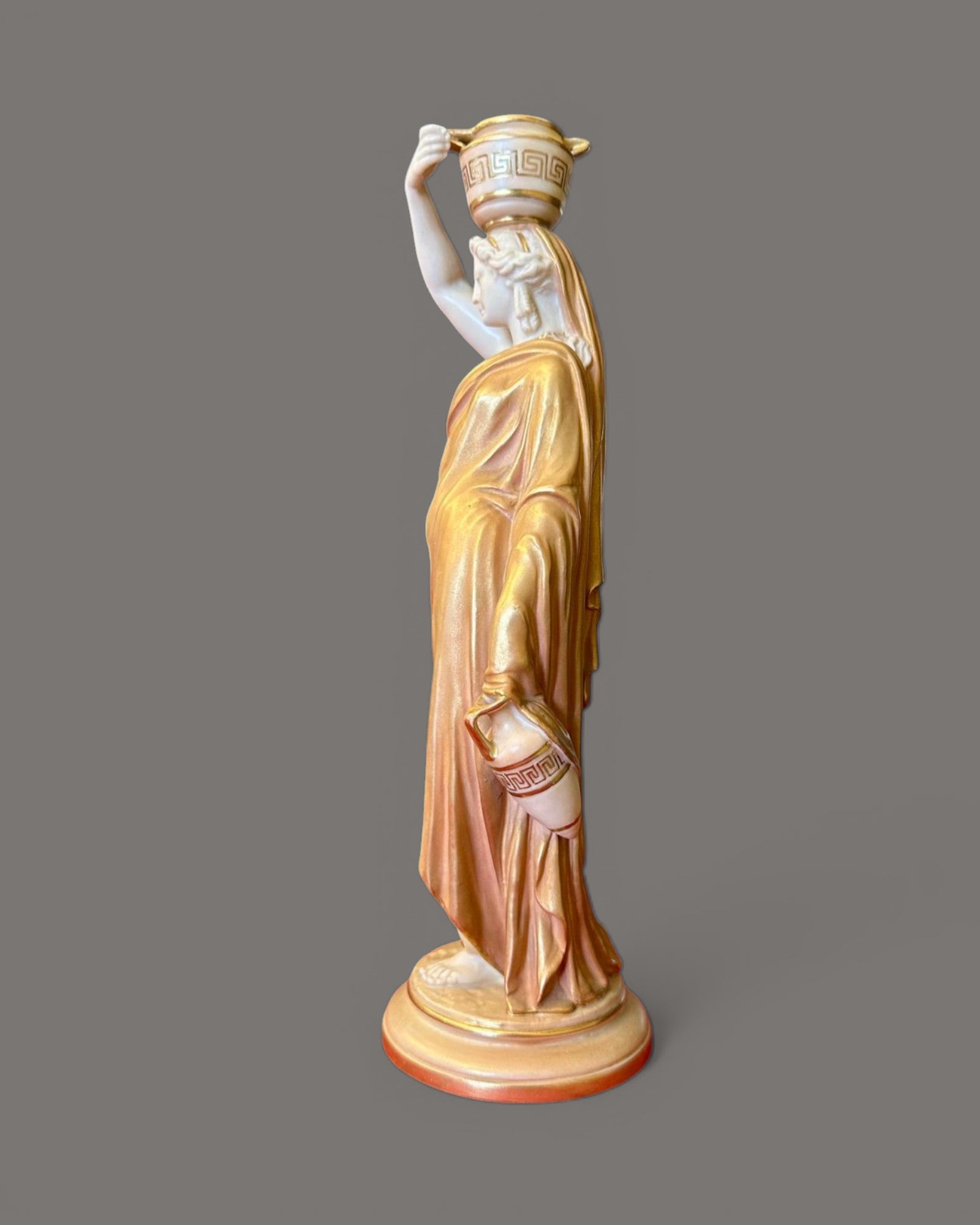 Royal Worcester, Porcelain Maiden, Classical Woman with Pot & Jug