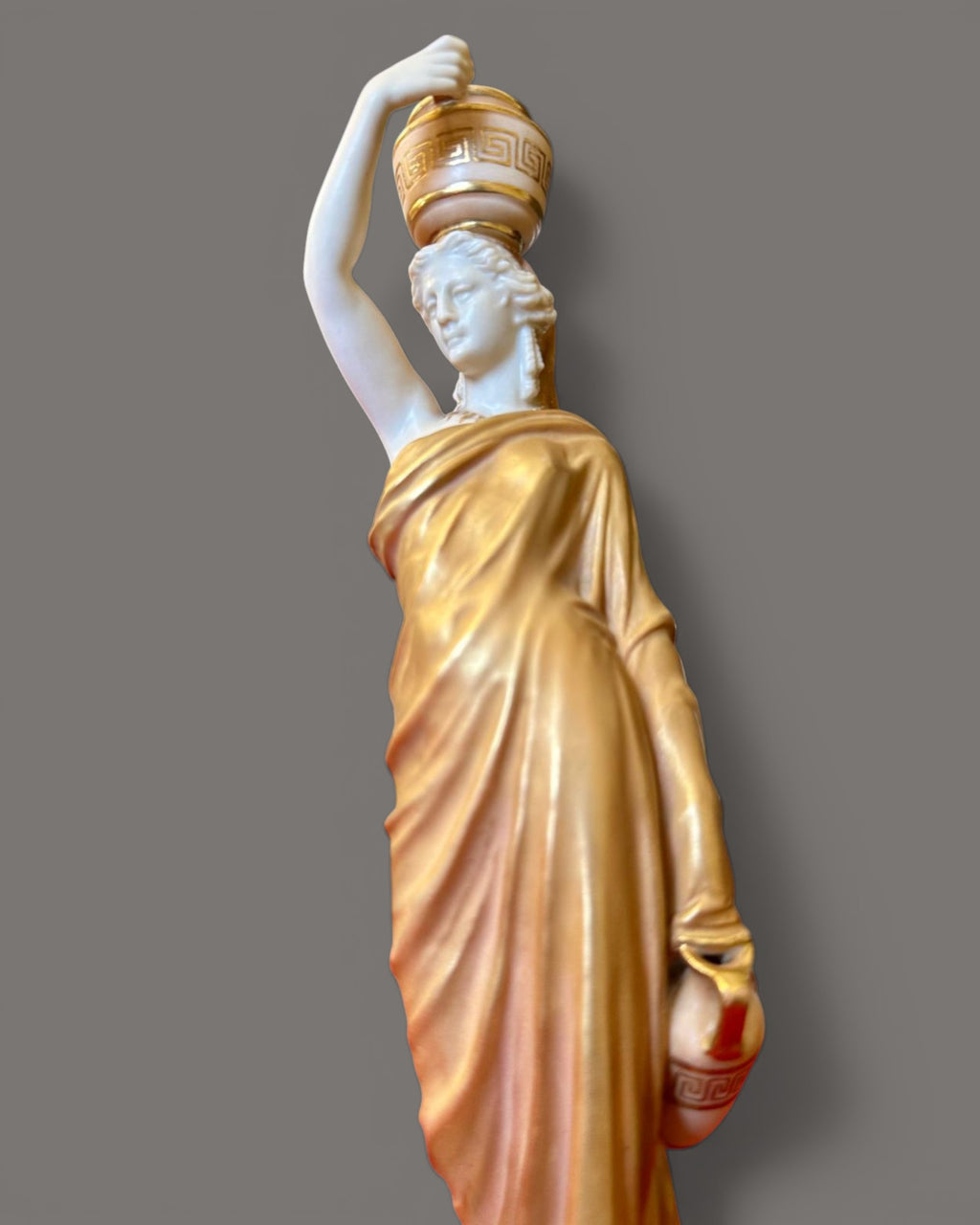 Royal Worcester, Porcelain Maiden, Classical Woman with Pot & Jug