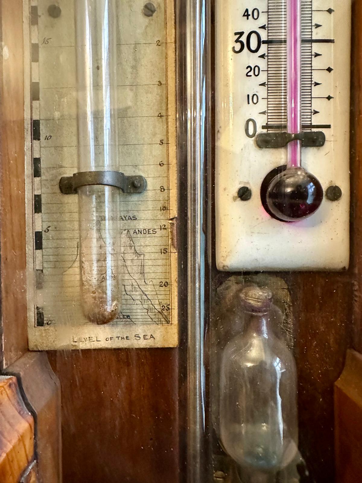 Barometer, Antique, Admiral Fitzroy, Victorian, Mahogany