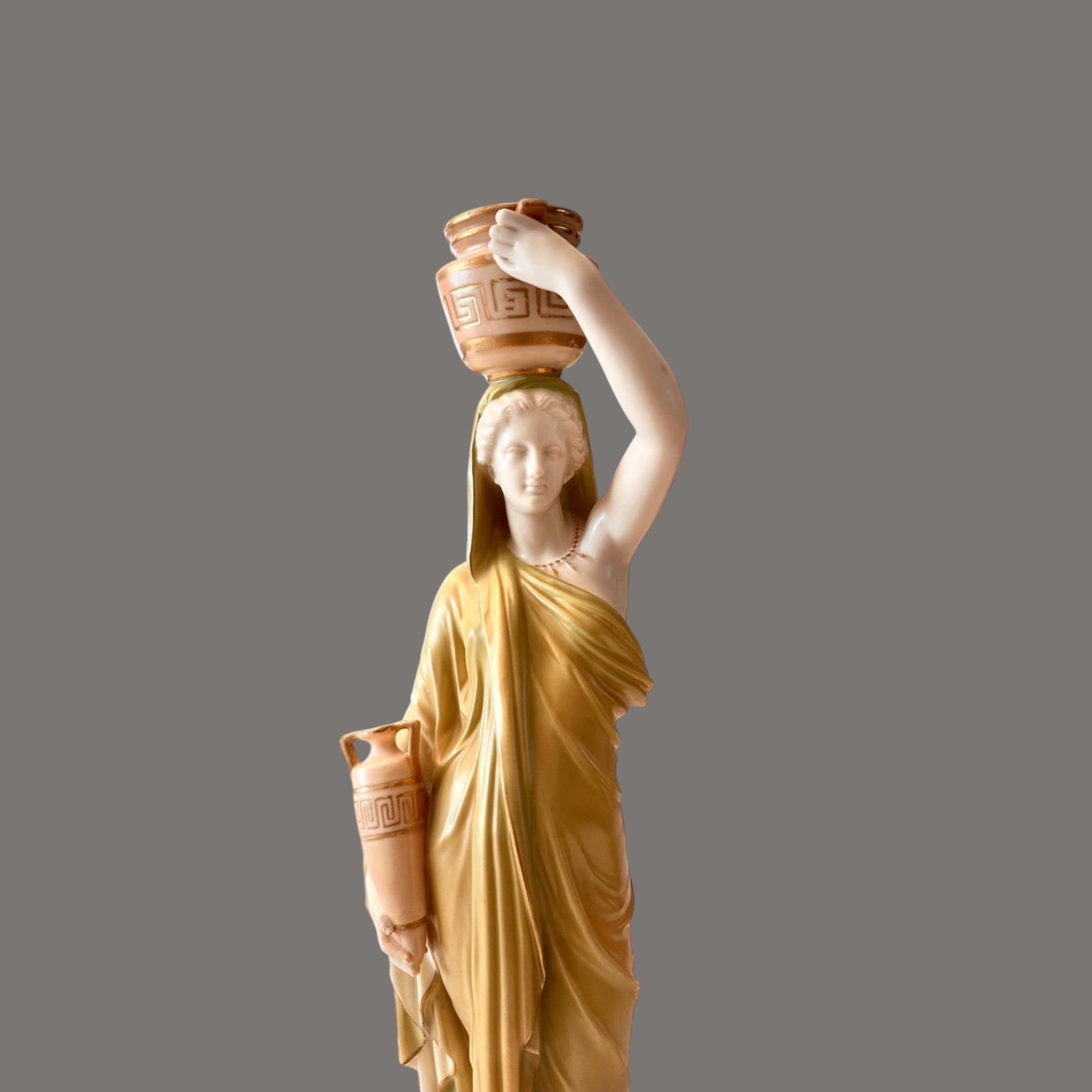 Royal Worcester Porcelain Grecian Maiden Figure | James Hadley c.1900