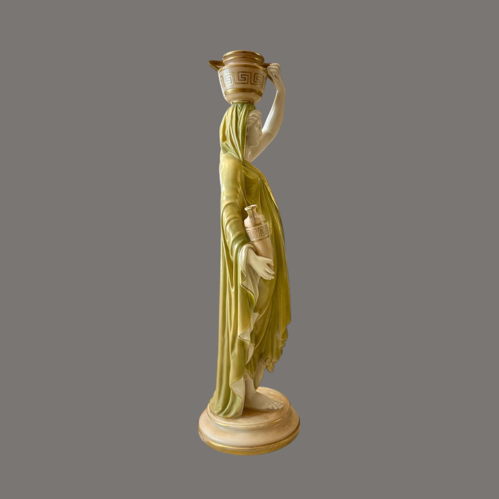 Royal Worcester Porcelain Grecian Maiden Figure | James Hadley c.1900