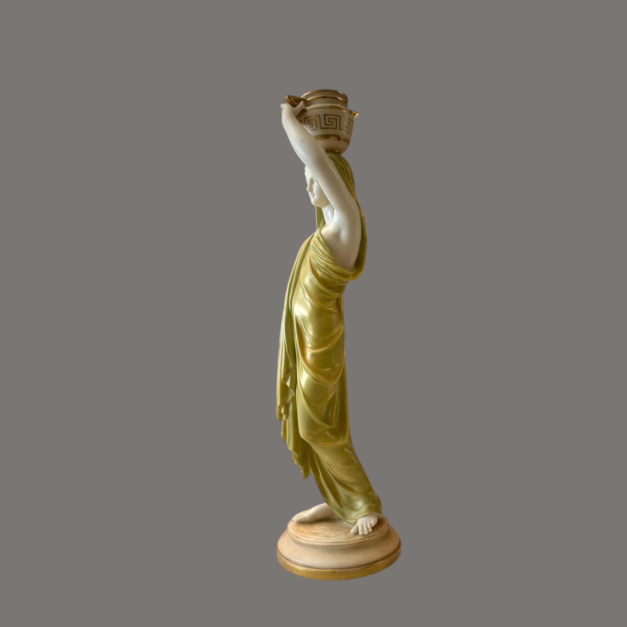 Royal Worcester Porcelain Grecian Maiden Figure | James Hadley c.1900