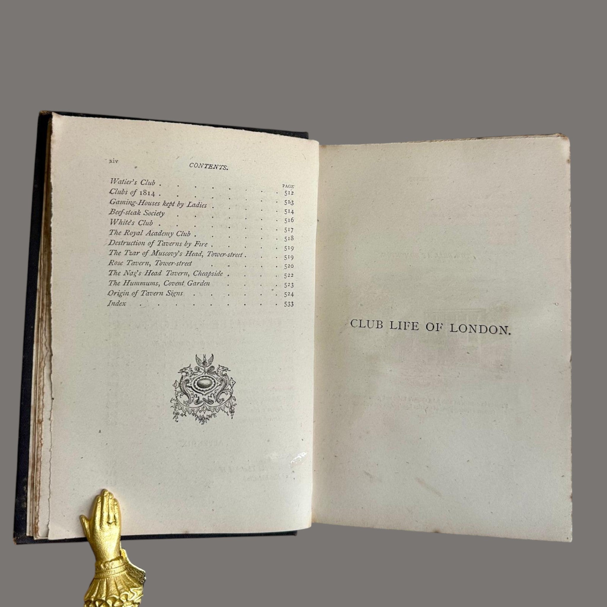 "Clubs and Club Life in London" by John Timbs – Chatto & Windus, Victorian Leather Bound