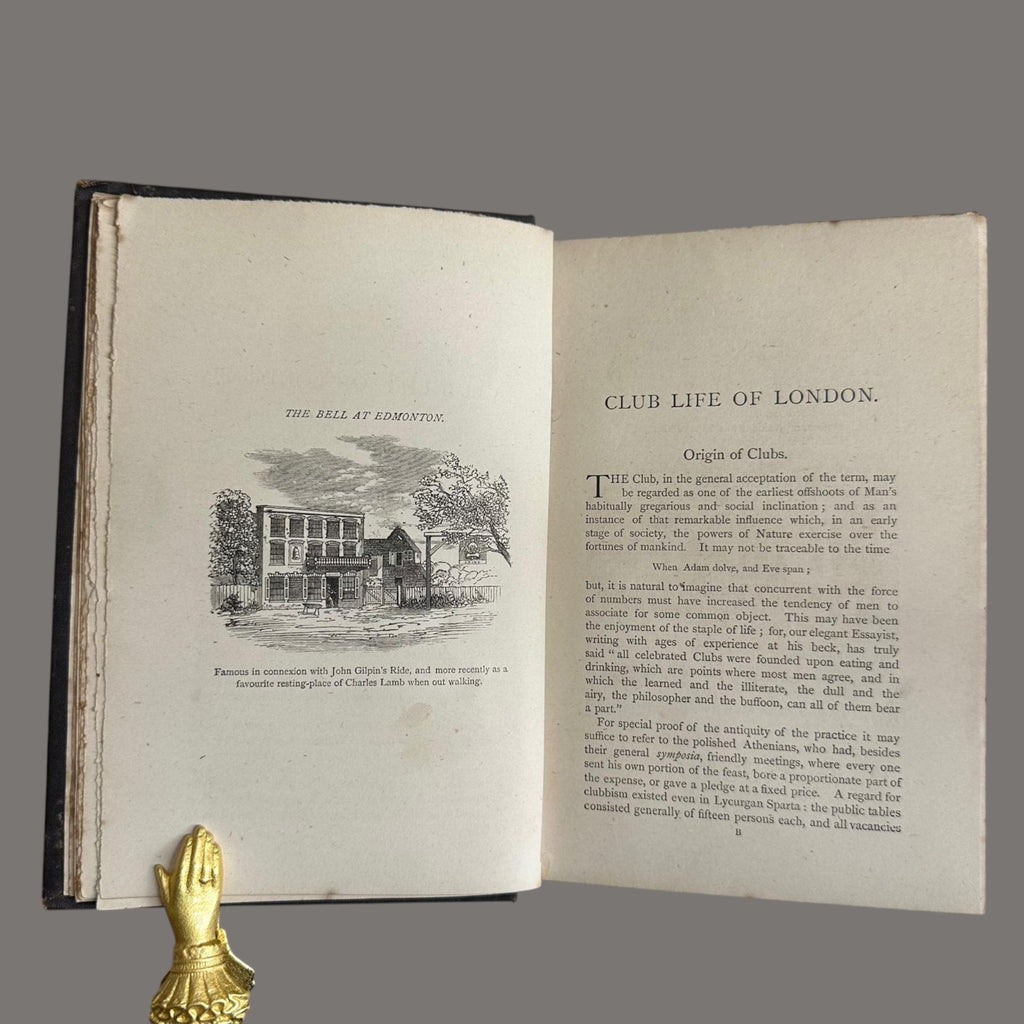 "Clubs and Club Life in London" by John Timbs – Chatto & Windus, Victorian Leather Bound