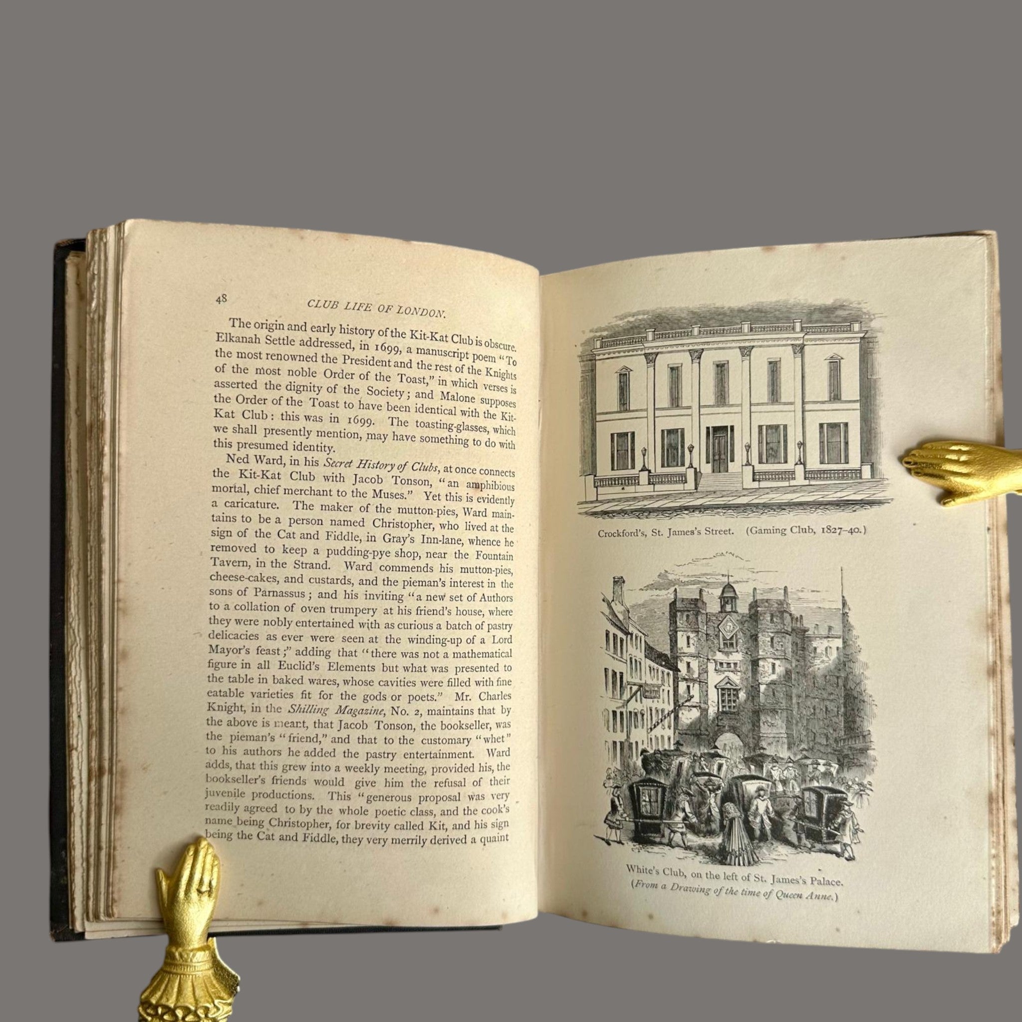 "Clubs and Club Life in London" by John Timbs – Chatto & Windus, Victorian Leather Bound