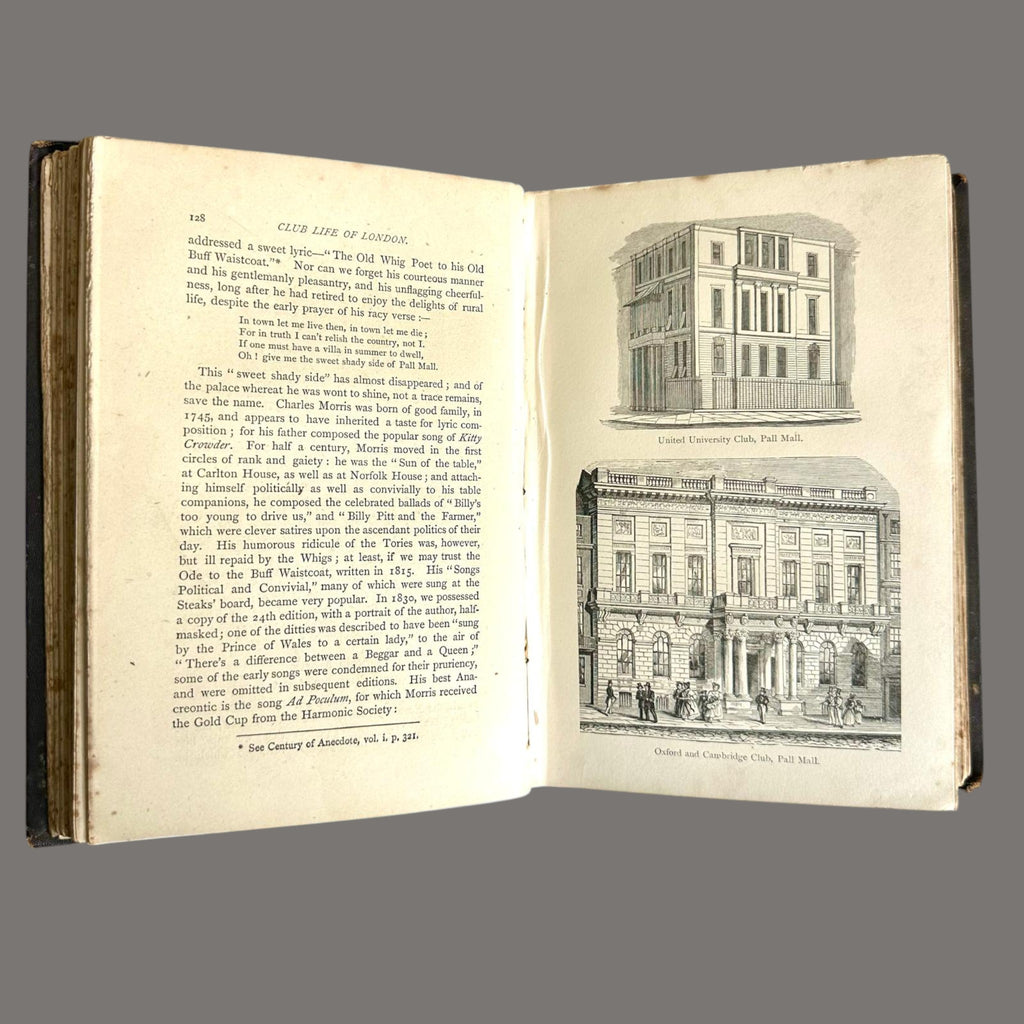 "Clubs and Club Life in London" by John Timbs – Chatto & Windus, Victorian Leather Bound