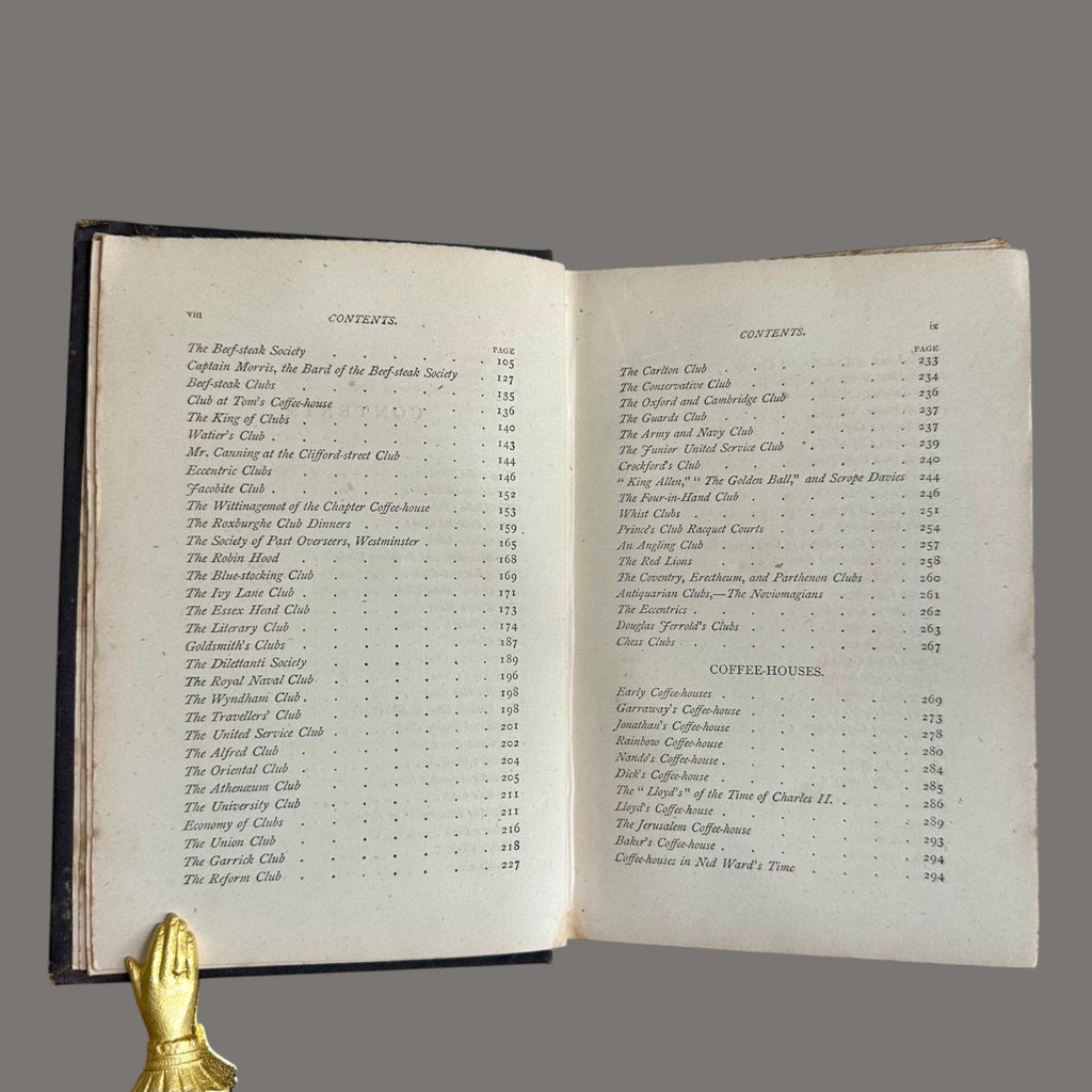 "Clubs and Club Life in London" by John Timbs – Chatto & Windus, Victorian Leather Bound
