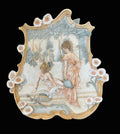 Pair of Antique Art Nouveau Bisque Porcelain Hanging Plaques | Classical Ladies | Continental, Late 19th / Early 20th Century | 35×34.5cm